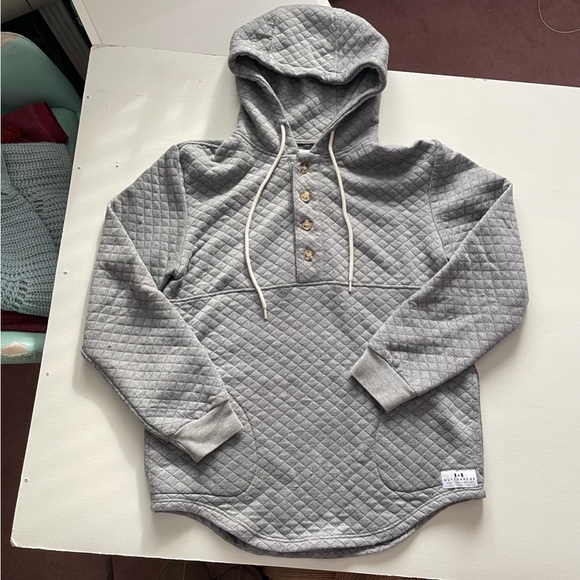 Small | Muttonhead | Camping Hoodie - Heather Grey Quilt - Picture 6 of 12